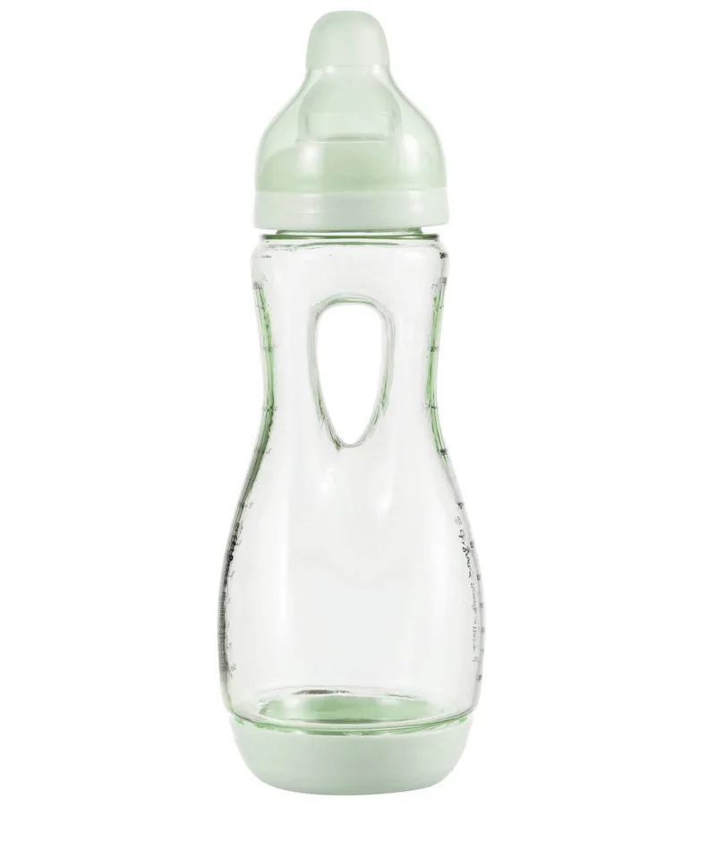 Babyfles Handgreep - 240 ml - 1 Stuk - Anti Koliek de Difrax en Lichtgroen – photo produit
