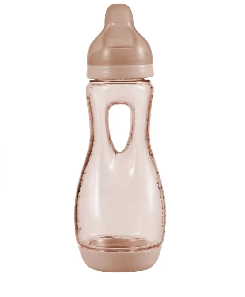 Babyfles Handgreep - 240 ml - Bruin - 1 Stuk - Anti Koliek från Difrax i Koffiebruin – produktbild