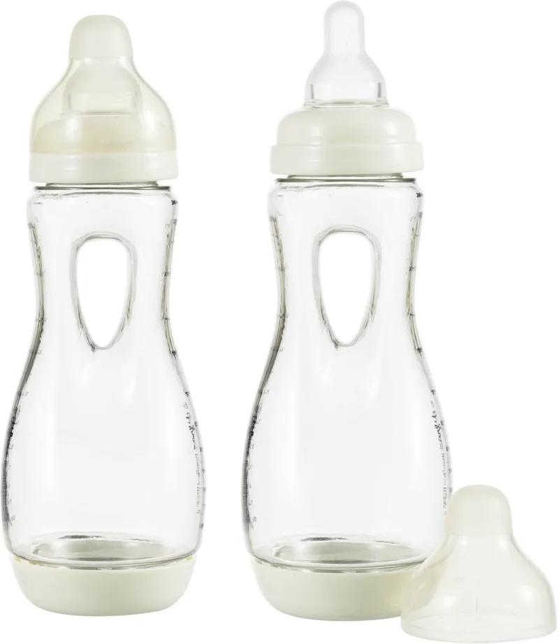 Babyfles Handgreep - 240 ml - Wit - 2 Stuks - Anti Koliek by Difrax in Crème – product photo