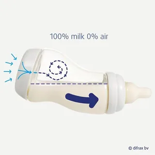 Babyfles Natural - 170 ml - 1 Stuk - S-fles - Anti Koliek by Difrax in Lichtroze – product photo 3 of 4