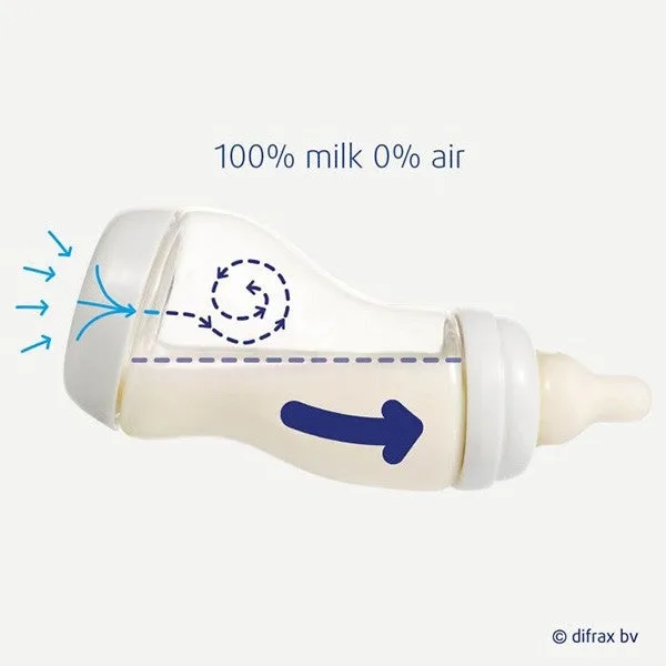 Babyfles Natural - 170 ml - 1 Stuk - S-fles - Anti Koliek by Difrax in Lichtroze – product photo 3 of 4