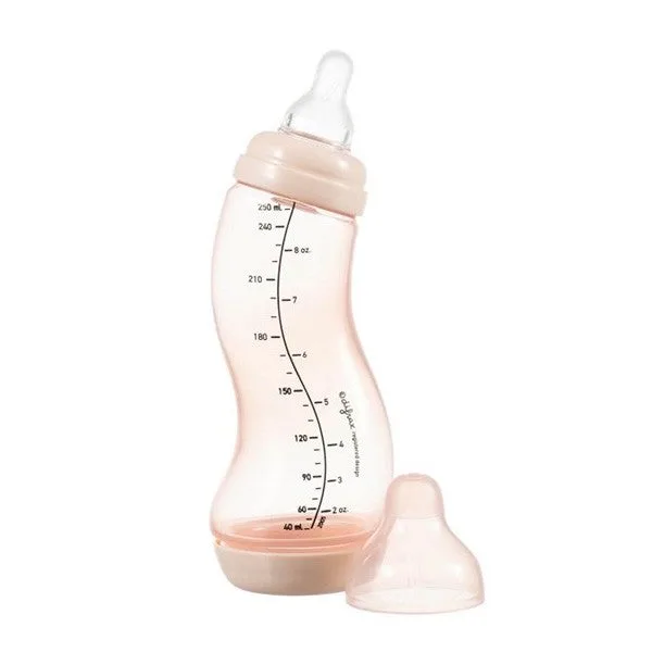 Babyfles Natural - 250 ml - 1 Stuk - S-fles - Anti Koliek von Difrax in Lichtroze – Produktfoto 2 von 4
