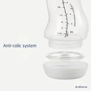 Babyfles Natural - 250 ml - 1 Stuk - S-fles - Anti Koliek von Difrax in Lichtroze – Produktfoto 4 von 4