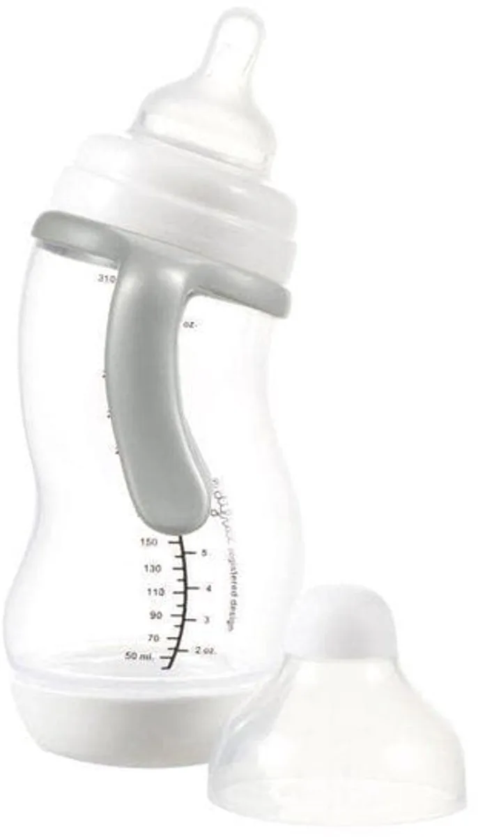Babyfles Papfles - 310 ml - 1 Stuk - S-fles - Anti Koliek de Difrax en Wit – photo produit
