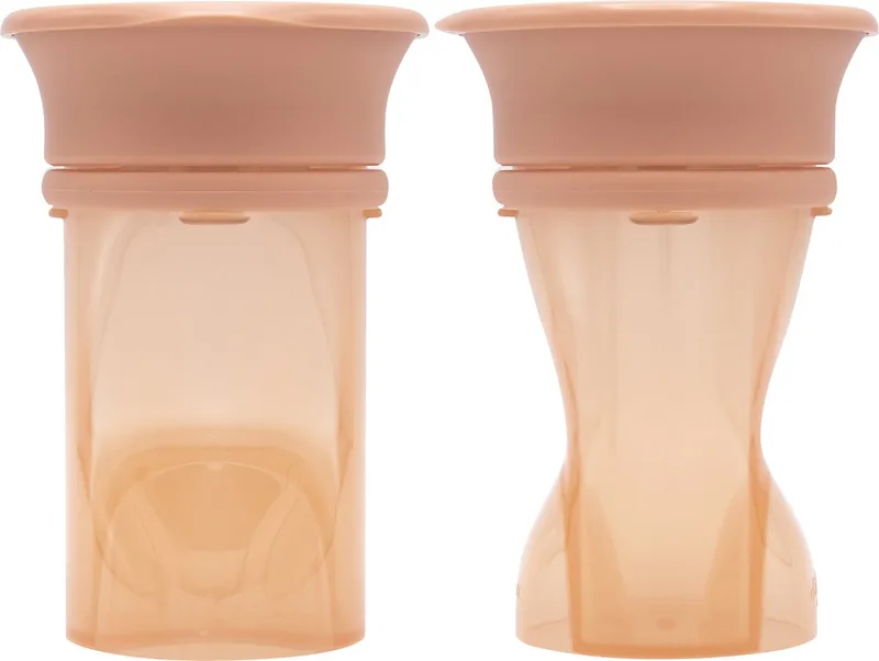 Difrax 360 graden drinkbeker 250 ml - Peach/Oranje - 2 stuks de Difrax en Orange – photo produit