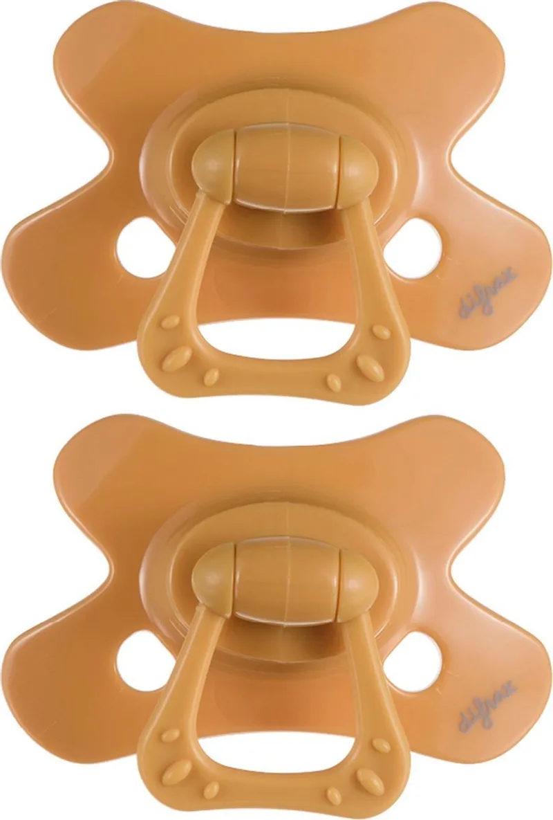 Fopspeen Dental - 6 tot 12 Maanden - 2 Stuks van Difrax in Geel – productfoto
