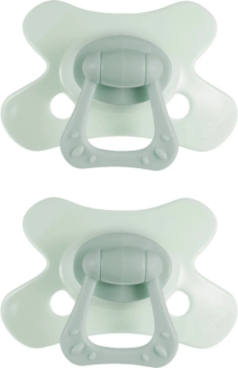 Fopspeen Dental - 6 tot 12 Maanden - 2 Stuks van Difrax in Lichtgroen – productfoto