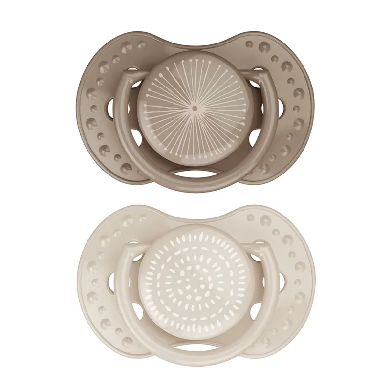 Fopspeen Difrax Dynamic 6-18 mnd Harmony Creme/Light Brown van Difrax – productfoto