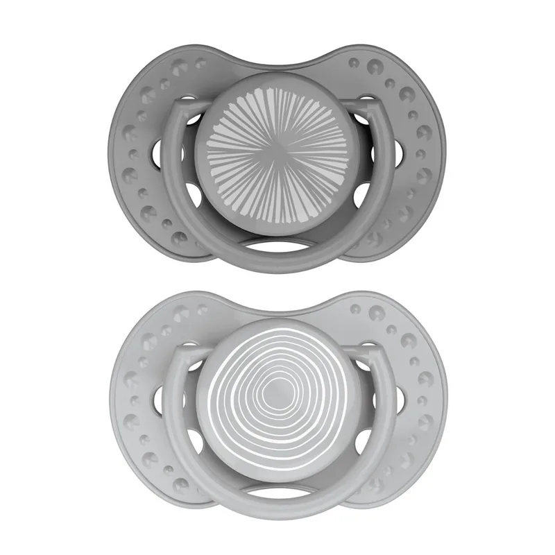 Fopspeen Difrax Dynamic 6-18 mnd Harmony Light Grey/Dark Grey från Difrax – produktbild