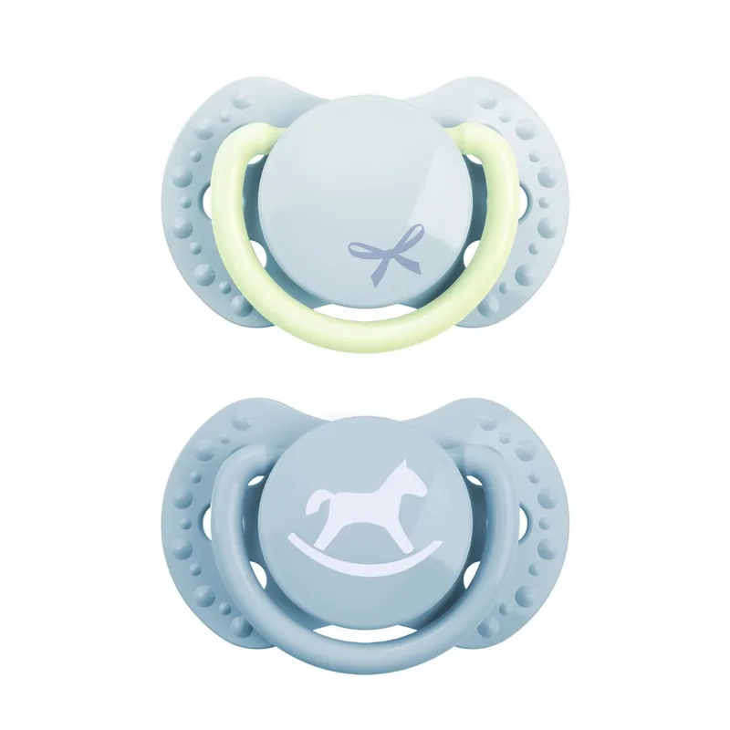 Fopspeen Difrax Dynamic Newborn Blue Babyshower van Difrax – productfoto