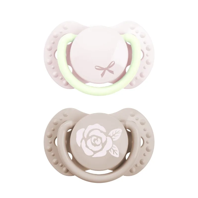 Fopspeen Difrax Dynamic Newborn Pink Babyshower van Difrax – productfoto
