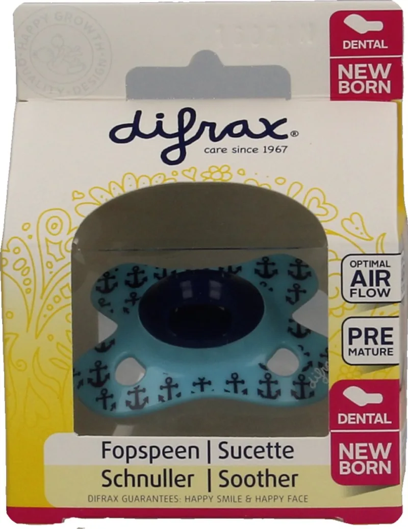 Fopspeen Mini - Dental - Newborn van Difrax in Assortie – productfoto