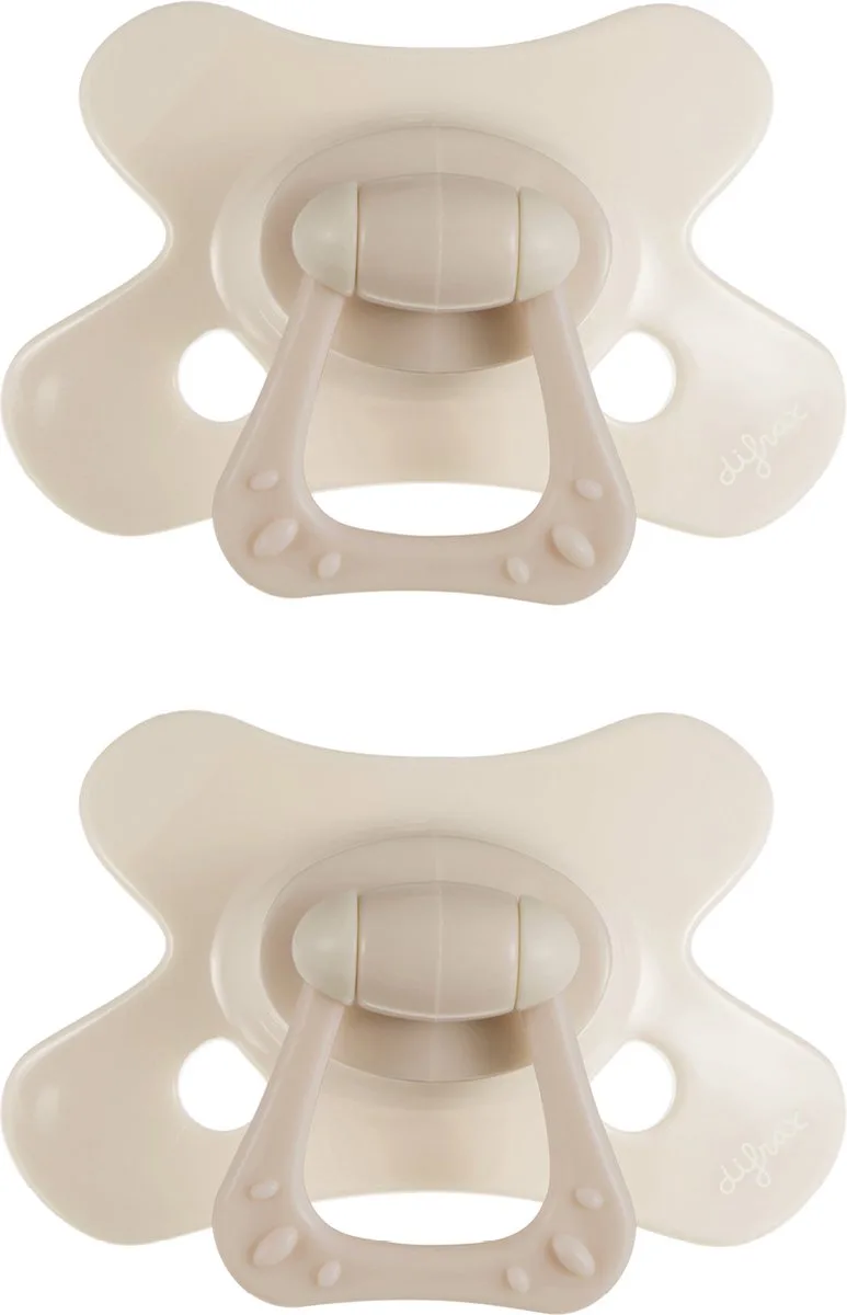 Fopspeen Natural - 12 tot 18 Maanden - 2 Stuks van Difrax in Beige – productfoto