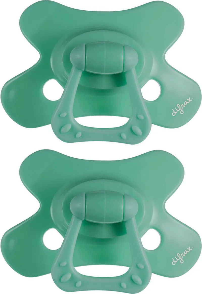 Fopspeen Natural - 12 tot 18 Maanden - 2 Stuks van Difrax in Donkergroen – productfoto