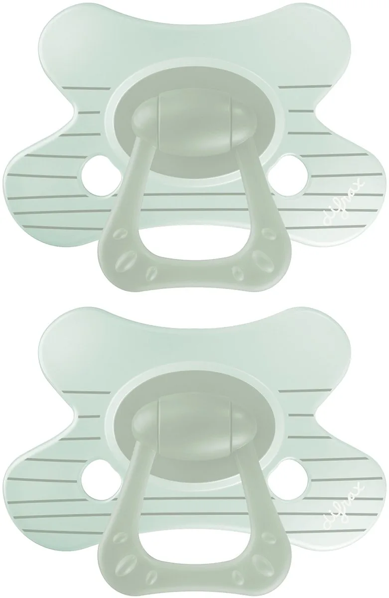 Fopspeen Natural - 12 tot 18 Maanden - 2 Stuks van Difrax in Lichtgroen – productfoto