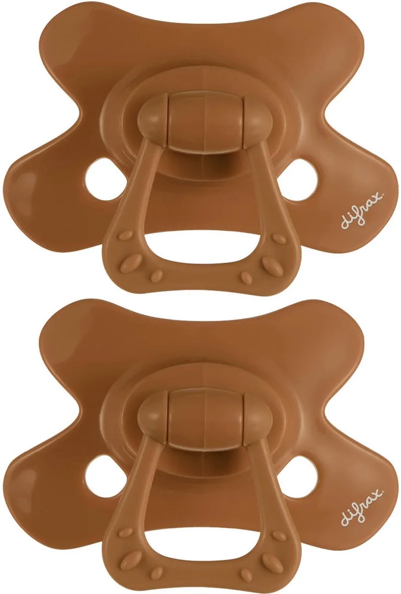 Fopspeen Natural - 18+ Maanden - 2 Stuks fra Difrax i Brun – produktbillede