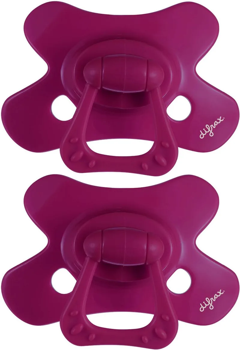 Fopspeen Natural - 18+ Maanden - 2 Stuks van Difrax in Donkerpaars – productfoto