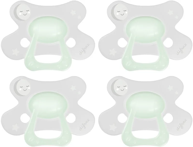 Fopspeen Natural - 18+ Maanden - Glow in the Dark - 4 Stuks fra Difrax i Glows in the Dark – produktbillede