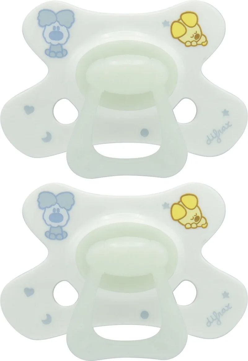 Fopspeen Natural - 18+ Maanden - Woezel & Pip - 2 Stuks de Difrax en Blanc – photo produit
