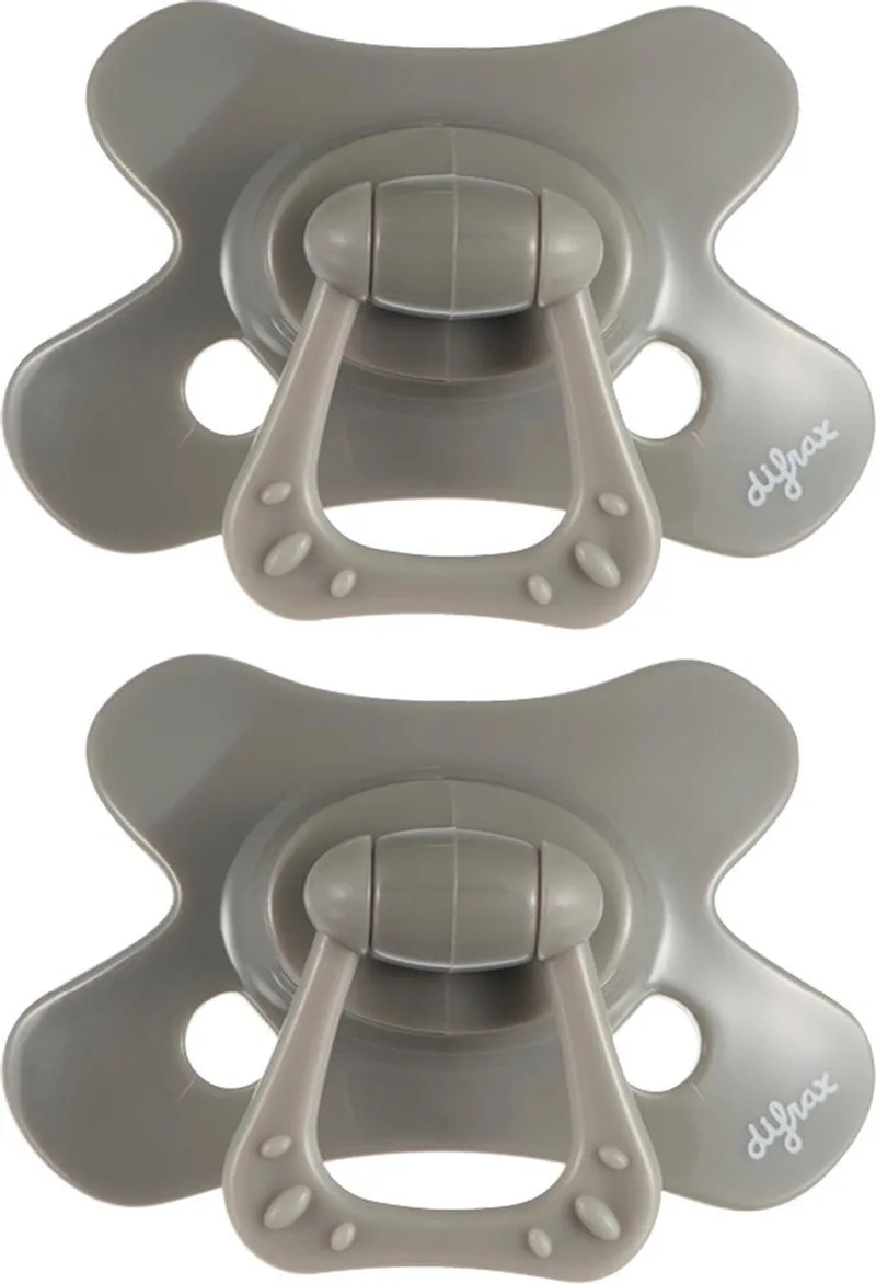Fopspeen Natural - 6 tot 12 Maanden - 2 Stuks van Difrax in Donkergrijs – productfoto
