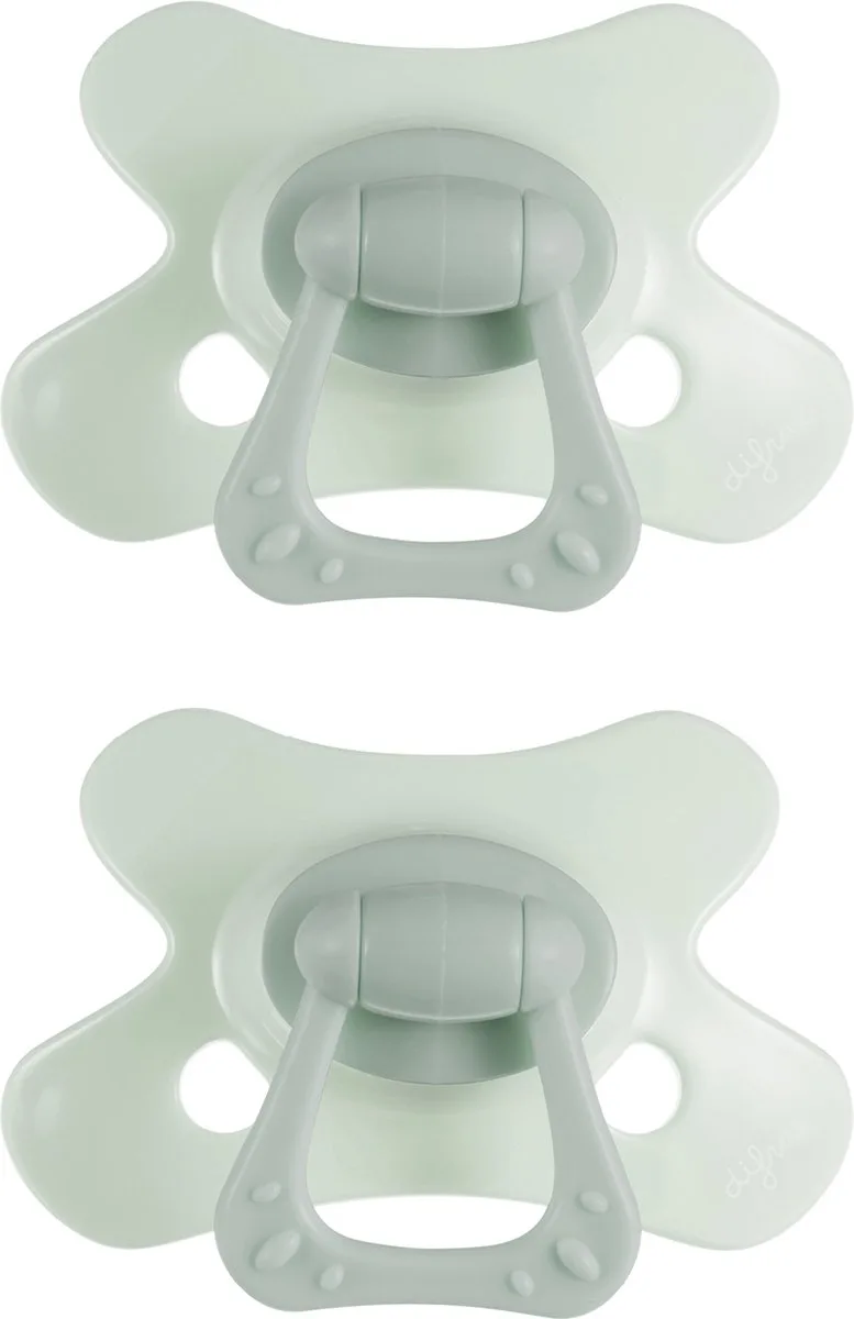 Fopspeen Natural - 6 tot 12 Maanden - 2 Stuks van Difrax in Lichtgroen – productfoto