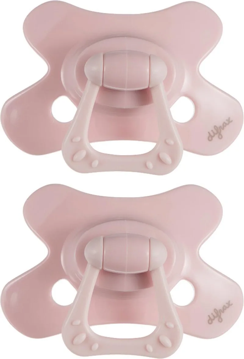 Fopspeen Natural - 6 tot 12 Maanden - 2 Stuks de Difrax en Lichtroze – photo produit