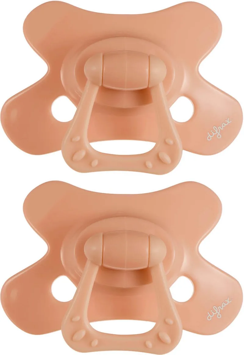 Fopspeen Natural - 6 tot 12 Maanden - 2 Stuks de Difrax en Orange – photo produit