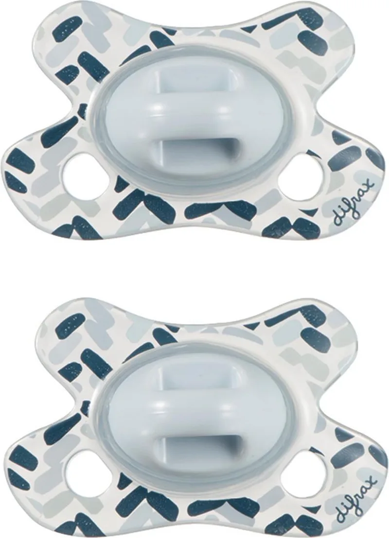 Fopspeen Natural - Newborn - 2 Stuks van Difrax in Blauw – productfoto