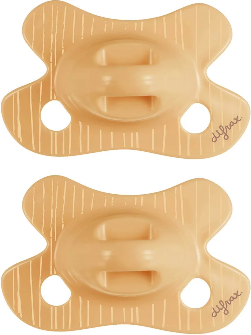 Fopspeen Natural - Newborn - 2 Stuks från Difrax i Gul – produktbild