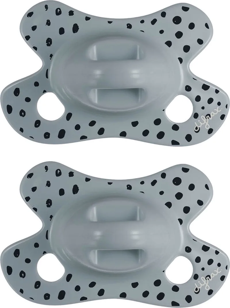 Fopspeen Natural - Newborn - 2 Stuks van Difrax in Grijs – productfoto
