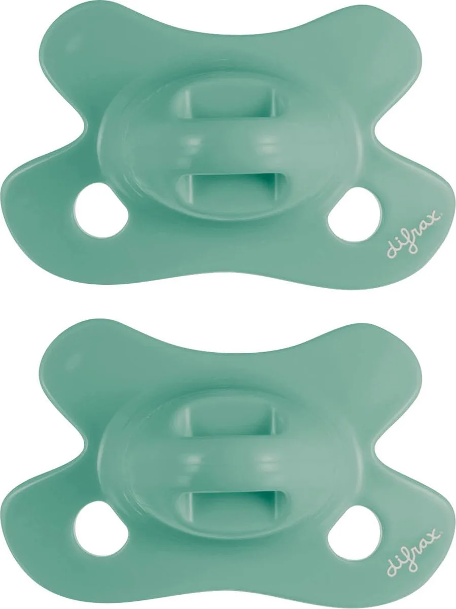 Fopspeen Natural - Newborn - 2 Stuks van Difrax in Groen – productfoto