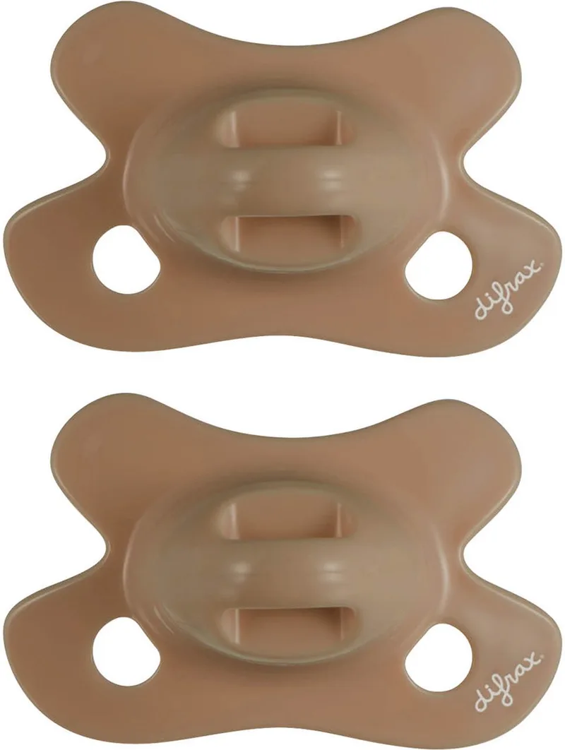 Fopspeen Natural - Newborn - 2 Stuks by Difrax in Lichtbruin – product photo