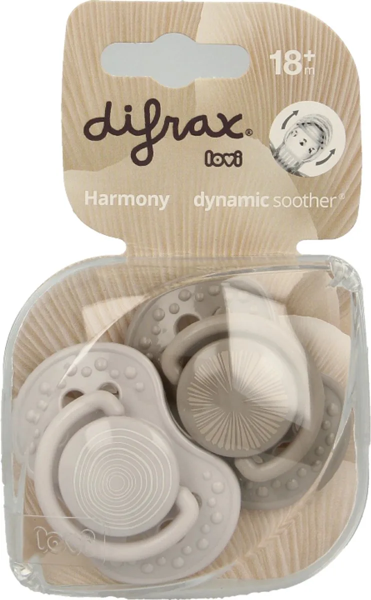 Lovi fopspeen harmony 20+ maanden assorti 1 stuks by Difrax in Beige – product photo
