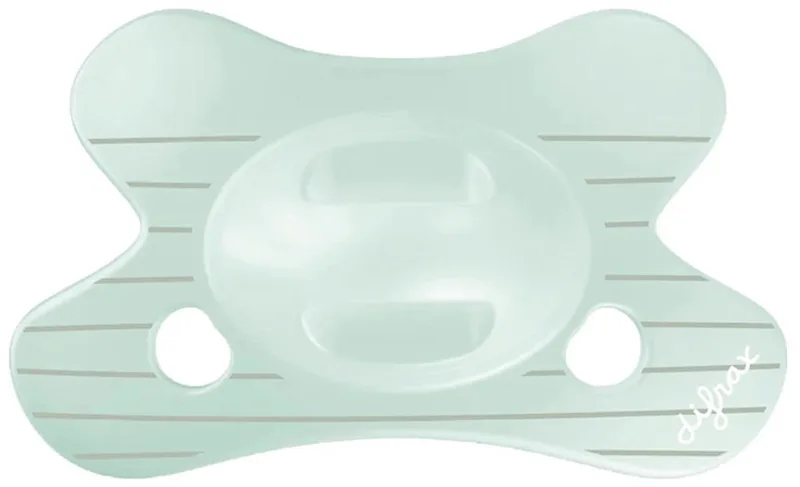 Natural Fopspeen - 0-6 M - Stripy Mint van Difrax in Mint groen – productfoto