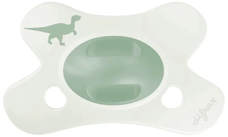 Natural fopspeen 0-6 mnd Little Green Dino van Difrax in Groen – productfoto