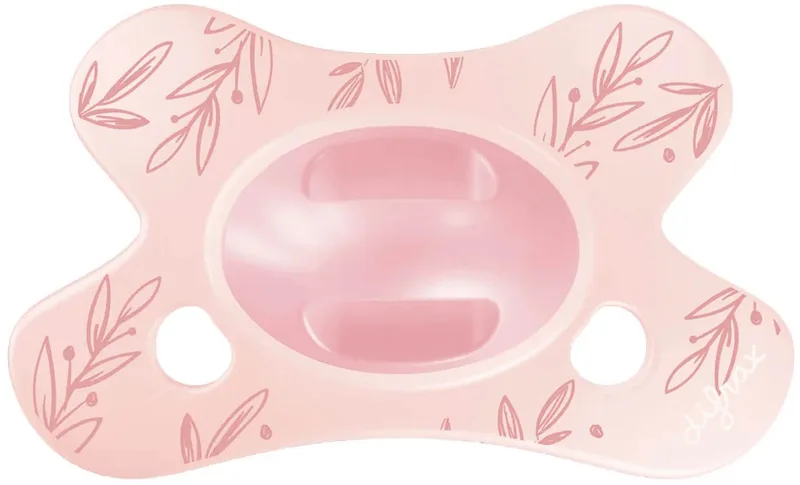 Natural Fopspeen - 0-6 Mnd - Soft Pink Leafs van Difrax in Zacht roze – productfoto
