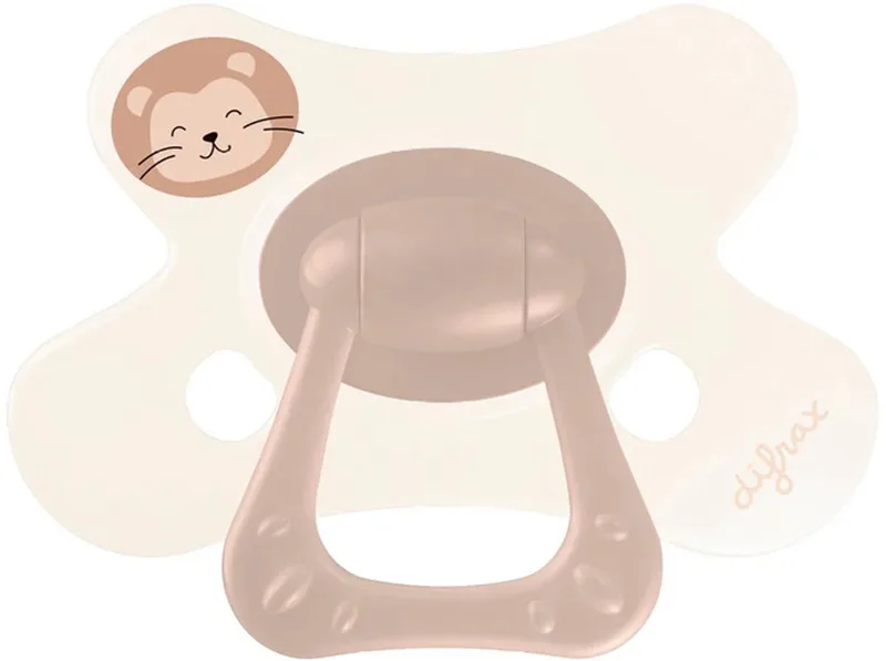 Natural Fopspeen - 12+ Mnd - Little Brown Lion by Difrax in Brown – product photo