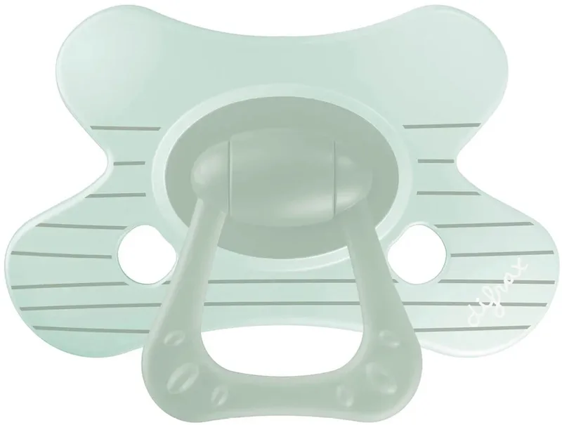 Natural Fopspeen - 12+ Mnd - Stripy Mint van Difrax in Mint groen – productfoto