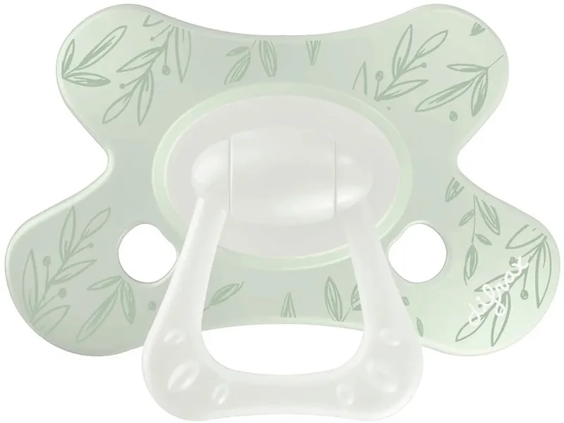 Natural Fopspeen - 6+ Mnd - Dusty Green Leafs by Difrax in Green – product photo