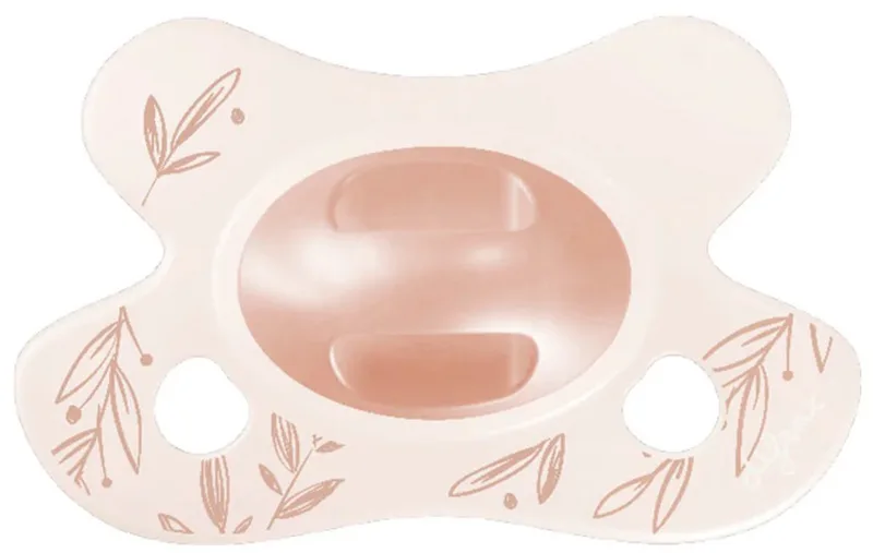 Natural Fopspeen - Newborn - Dusty Pink Leafs van Difrax in Roze – productfoto