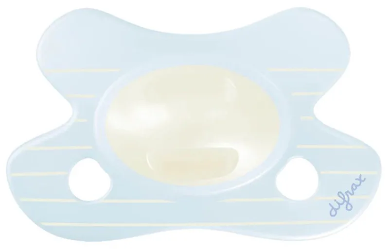 Natural fopspeen newborn gestreept blauw van Difrax in Blauw – productfoto