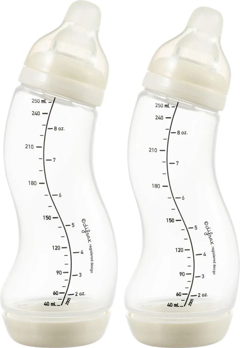 Natural S-babyfles - 250 ml - Anti Koliek - Creme - 2 Stuk de Difrax en Crème – photo produit