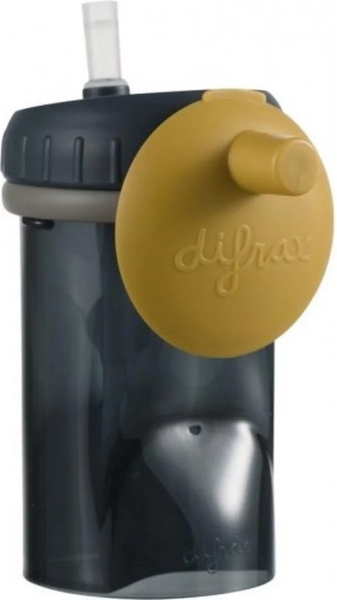Rietjesbeker antilek - 250 ml - Orange van Difrax in Meerkleurig – productfoto