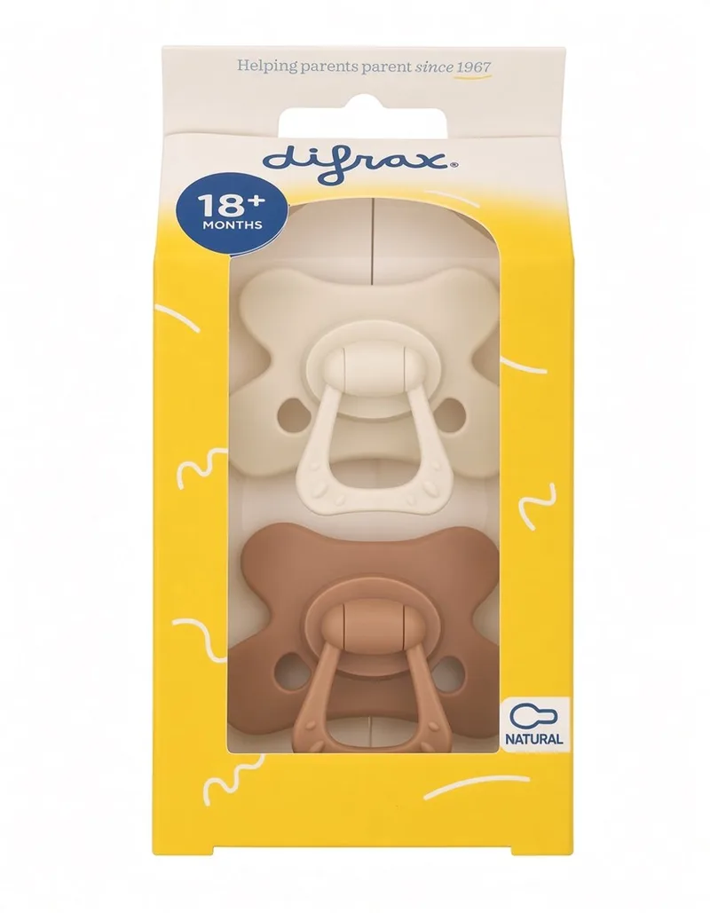 Speen - 2 stuks - 18+ maanden - bruin/beige by Difrax in Brown – product photo