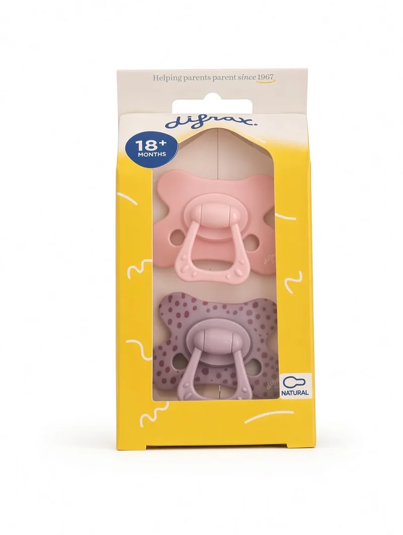 Speen - 2 stuks - 18+ maanden - Roze/paars de Difrax en Rose – photo produit