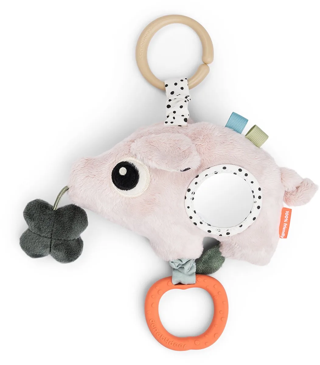 Sensorisch activiteitenspeeltje varken Pigee van Done by Deer in Oranje, Roze – productfoto