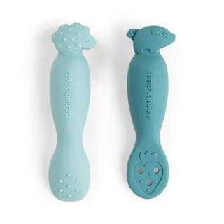 Babylepel - 2-pack - Tiny Farm - Blauw från Done by Deer – produktbild 2 av 5