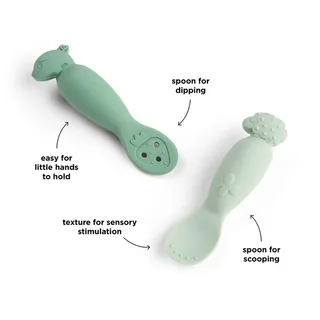 Babylepel - 2-pack - Tiny Farm - Groen van Done by Deer – productfoto 3 van 4