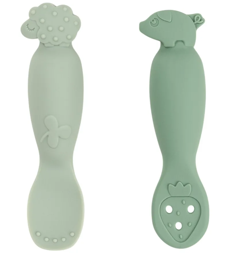 Babylepel - 2-pack - Tiny Farm - Groen van Done by Deer – productfoto 1 van 4