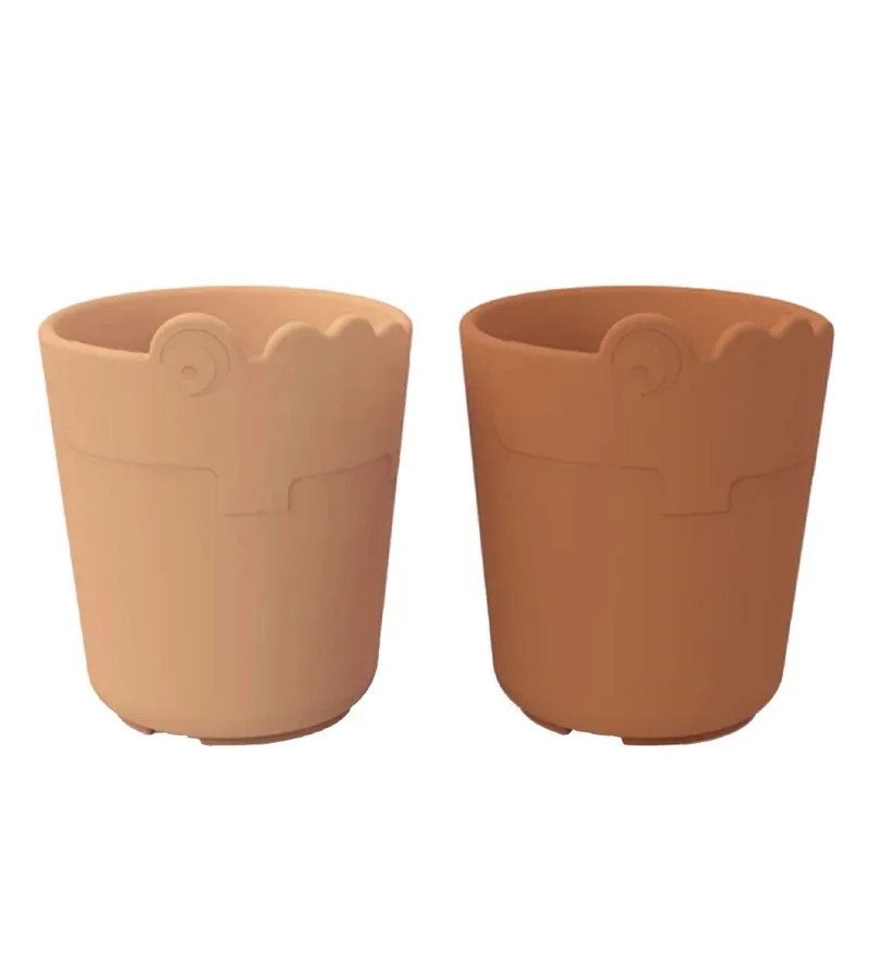 Beker - Croco - 2-pack - Mustard by Done by Deer – product photo